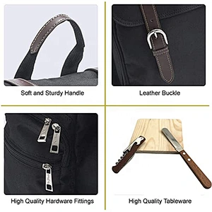 Picnic Backpack For 4 Person Set Pack With Insulated Waterproof Pouch factory detachable thermal insulation cooler bag