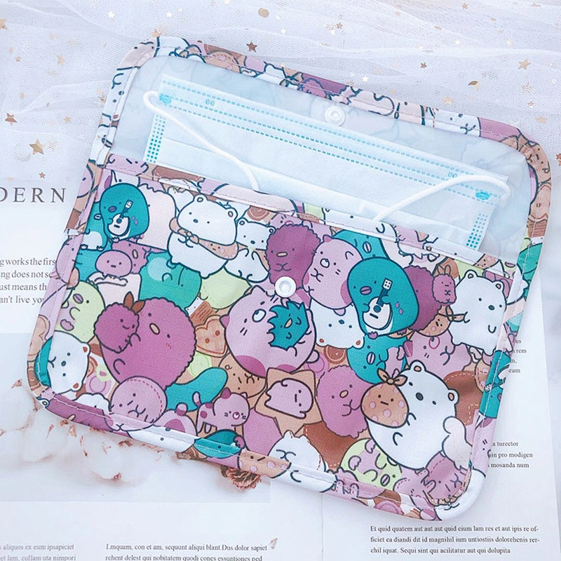 Portable masking Storage bag Double-layer Face Cover Dust Proof masking keeper  Face Cover Organizer Holder Logo
