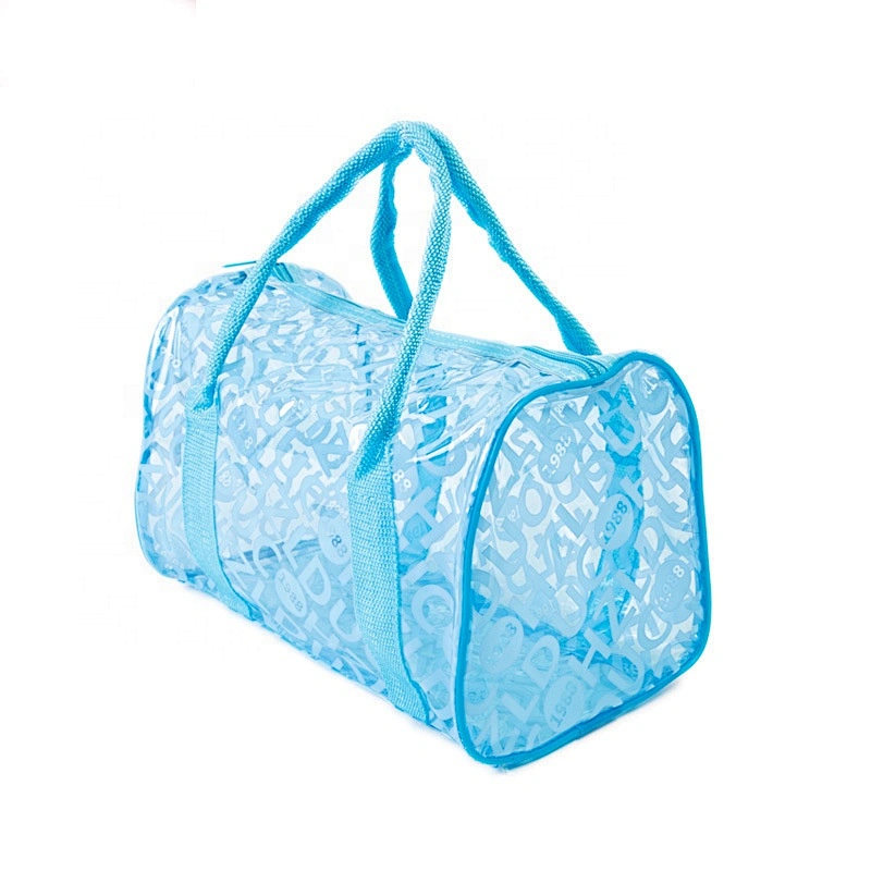Outdoor Travel Sports Strong Water Resistant holographic Transparent Personalized Duffle Bag PVC