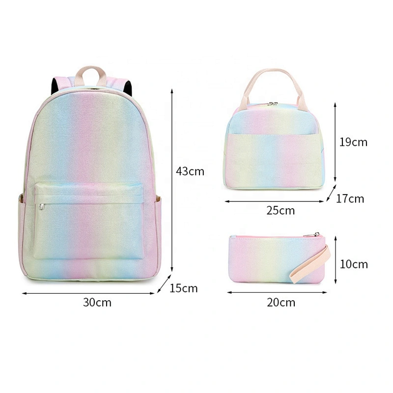 3 in 1 set High quality Custom girls latest school bags backpacks for women teenager girls