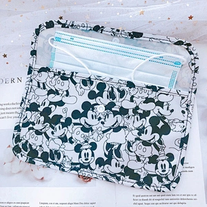 Travel outdoor fabric face masking organizer storage bag portable unisex masking case holder