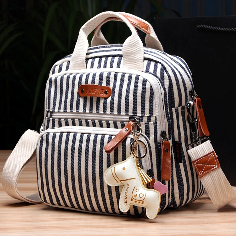 high quality Canvas multifunctional maternity mommy baby diaper backpack tote shoulder bag with baby changing bag