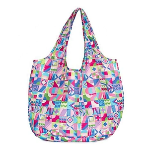 China factory Fashion Foldable Reusable Ripstop Nylon Polyester Shopping Bag
