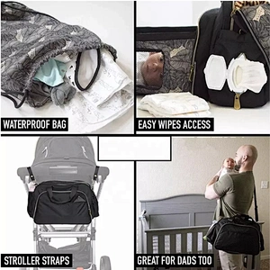 Multifunctional maternity Mom Baby Diaper Bag Large Capacity Mummy Backpack Bags baby organizer bag with baby bed
