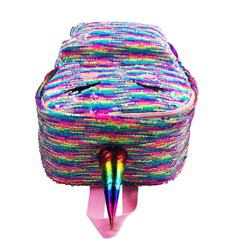 New primary unicorn school backpacks smart sequin backpack custom logo kids book bag for girl children