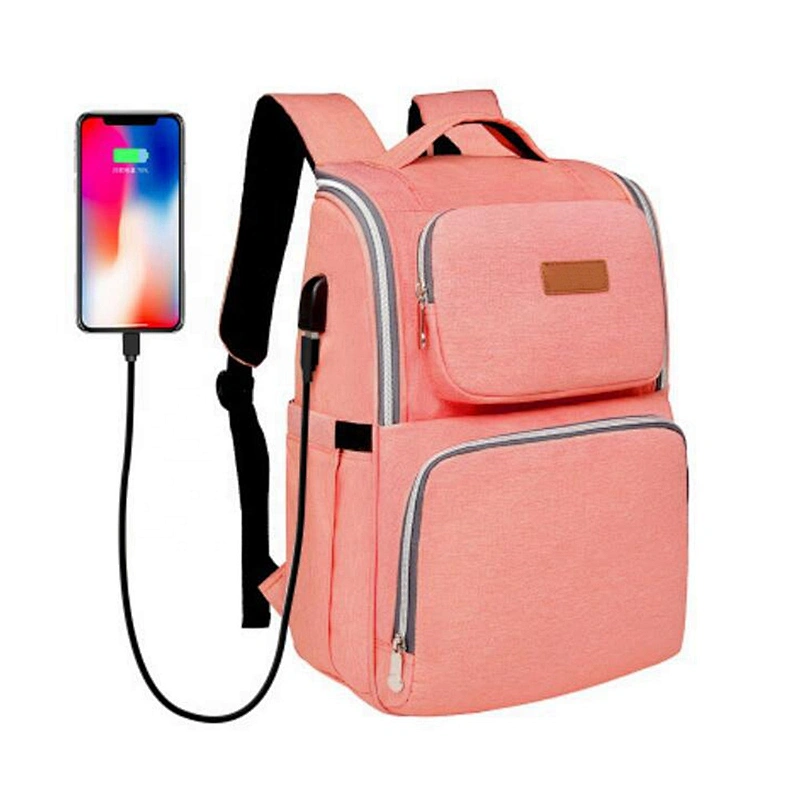 Wholesale Portable Travel Mother care baby mochila panalera diaper stroller bags Diaper backpack with USB Charging port