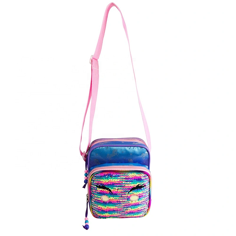 2020 Sequin unicorn Creative design kids schoolbag small size crossbody shoulder bag