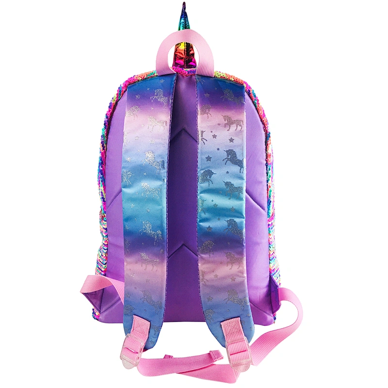 2020 Children School Bags Kids Backpack In high Schoolbag sequin Unicorn Backpacks girl mochila