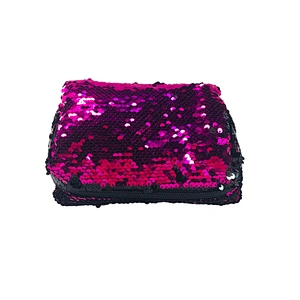OEM/ODM Waterproof shiny sequins Women Travel Makeup Organizer Cosmetic bag basket Case Bags with handles