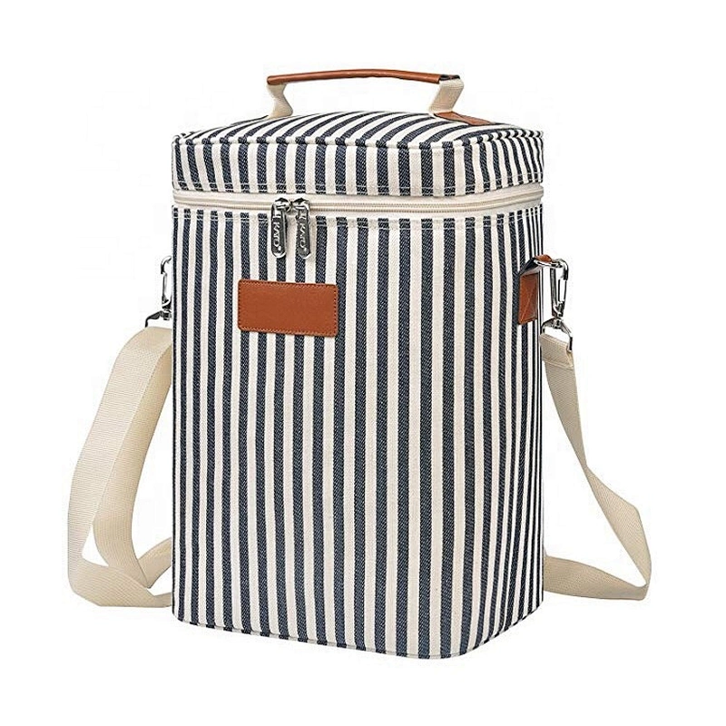 2020 Popular Christmas Gift for Wine Lover 4 Bottle Wine Carrier soft Cooler Tote Bag freezer bag for holiday Travel Picnic
