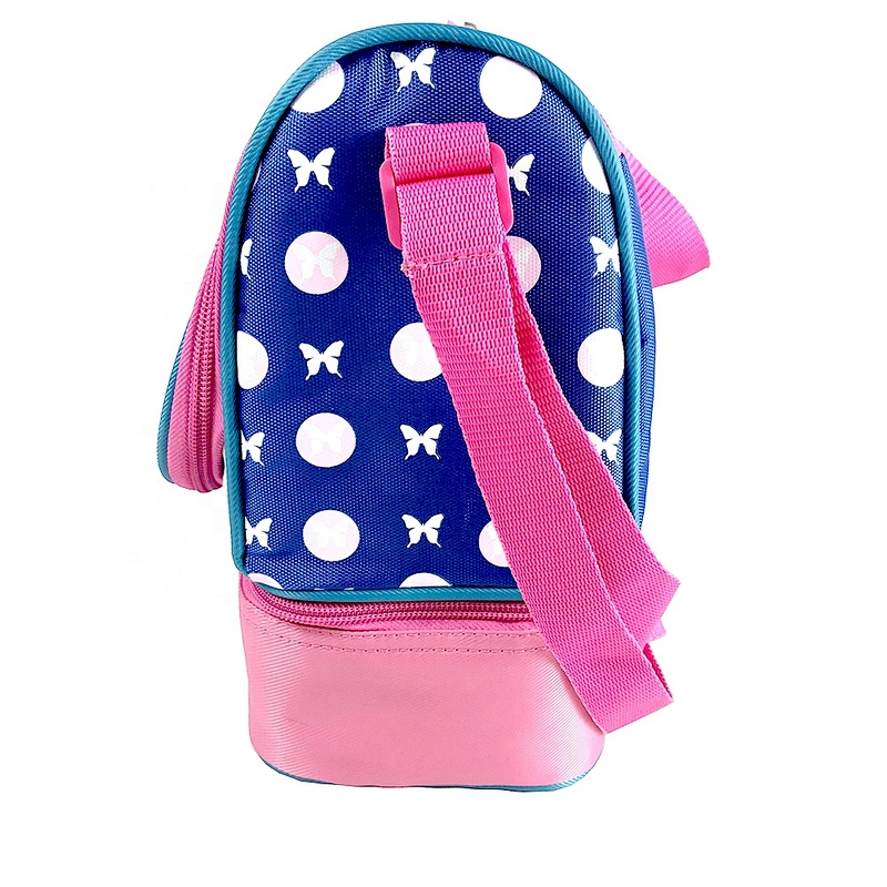 Fashionable customized high quality colorful promotional cooler basket cartoon pattern insulated lunch cooler bag