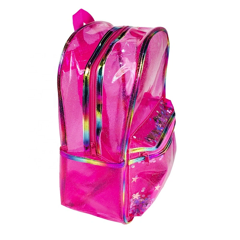 Custom wholesale Clear plastic backpack children transparent PVC School bags for girls