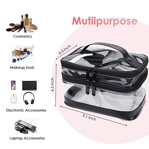 Waterproof Large Portable Clear makeup organizer bag case transparent toiletry bag Luggage Pouch Travel Makeup Cosmetic Bags