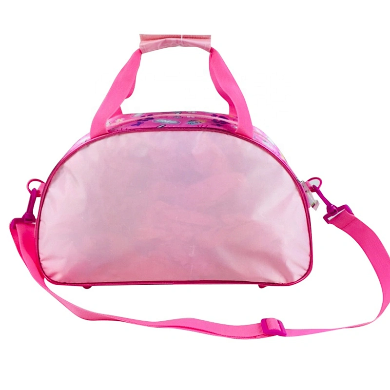 Fashion shiny letter OEM Custom Ladies Mens Travel Bags With Shoe Compartment women GYM pink Duffel bag