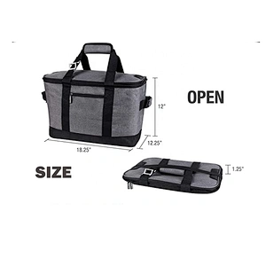 Accept customized logo and packing Custom Logo Grocery Food Aluminium Foil Thermal Insulated Delivery Lunch Cooler Bags