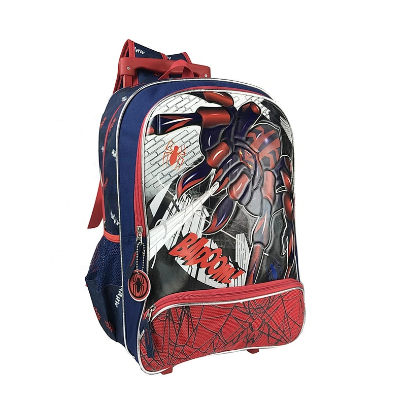 hot sell spider New fashion child school bag Kids Travel Rolling Luggage Bag back to school trolley school bags