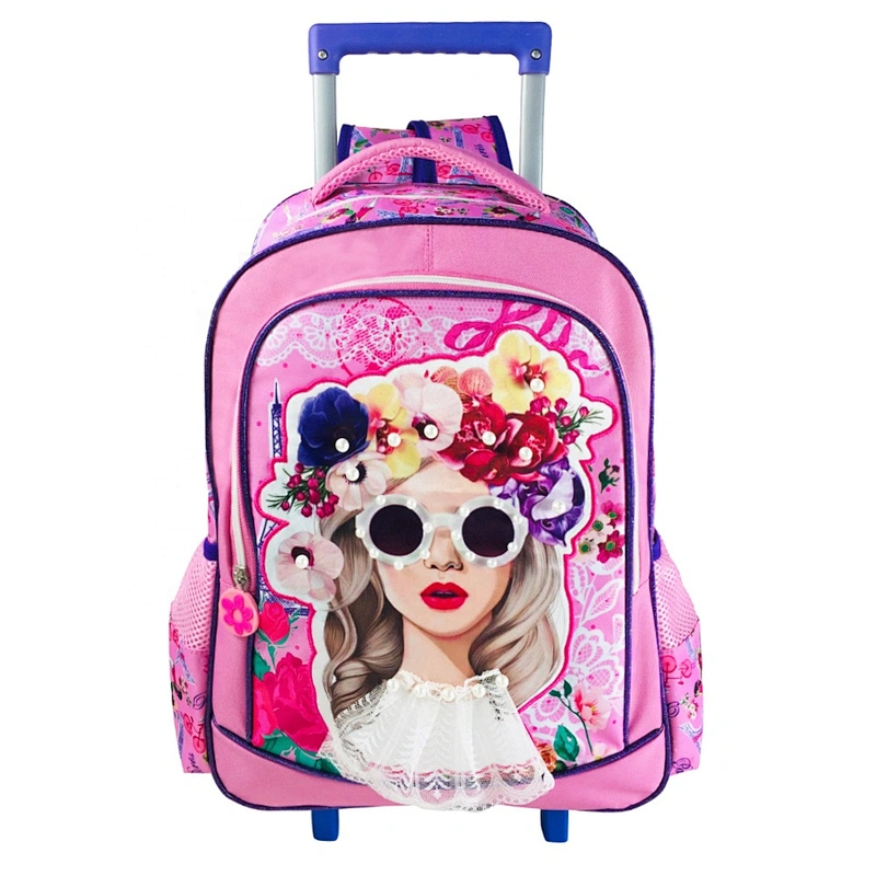 3-6 Grades Travel Rolling Luggage Bag kids Trolley school bags with wheels kids girls school