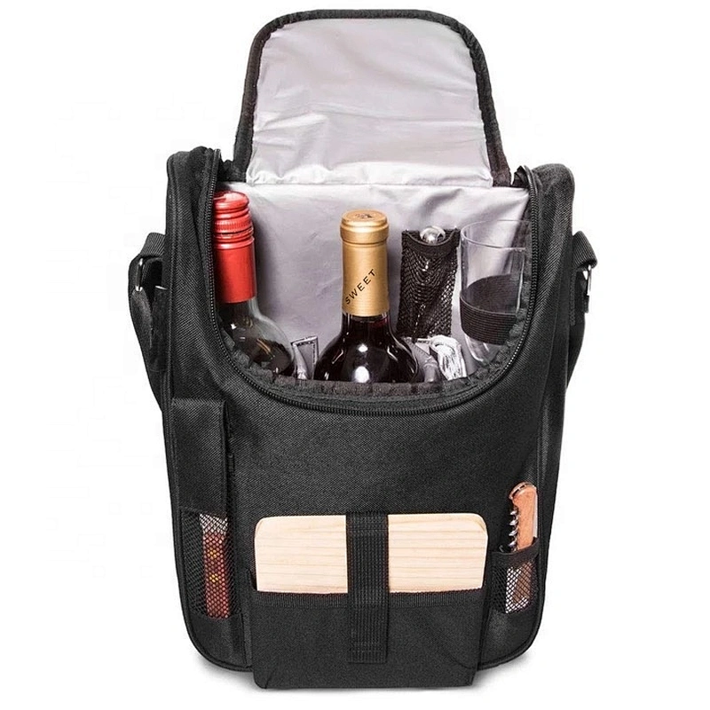 Wine Bottle Carrier Bag Tote Insulated Food Cooler bag picnic BOX wine cooler bag