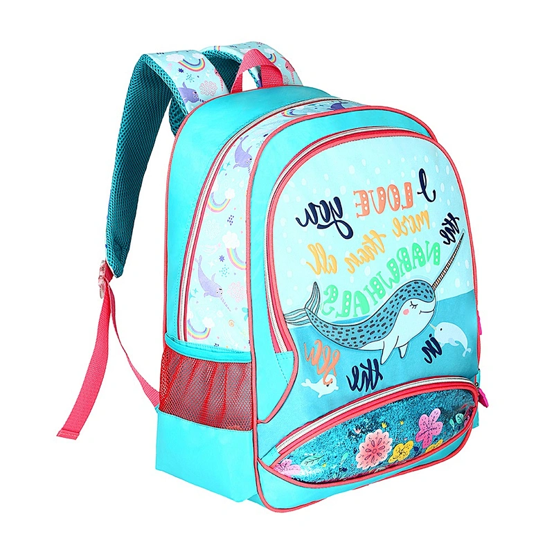 Lovely cartoon character school bags for backpack girl