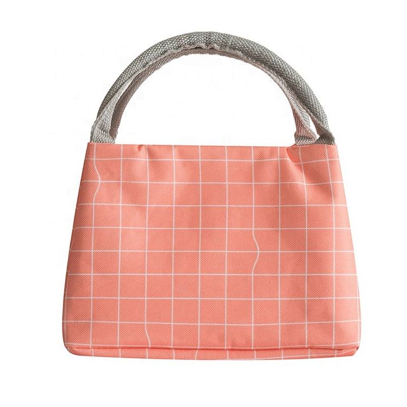 Waterproof Geometric Classic Customized and Cute for Female Thermal Insulated Lunch Bag Cooler Handbag  bags