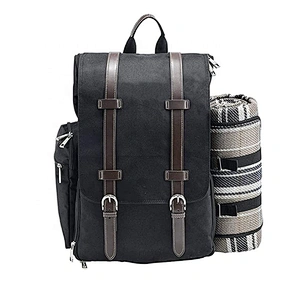 Picnic Backpack For 4 Person Set Pack With Insulated Waterproof Pouch factory detachable thermal insulation cooler bag