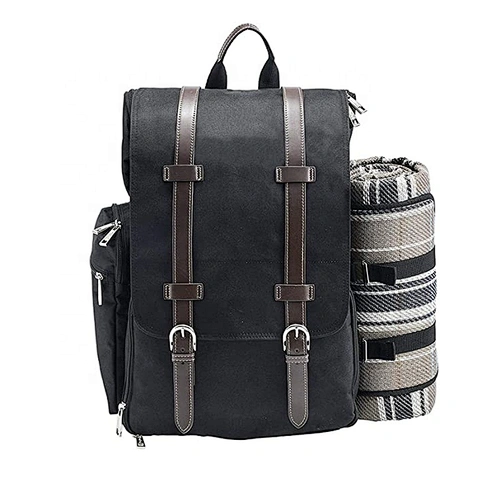 Picnic Backpack For 4 Person Set Pack With Insulated Waterproof Pouch factory detachable thermal insulation cooler bag