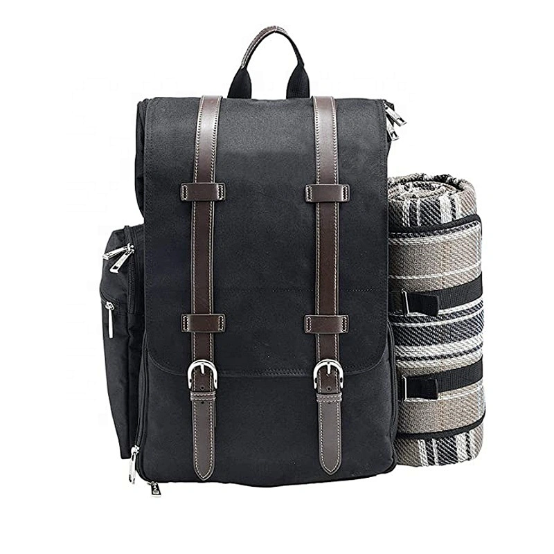 Picnic Backpack For 4 Person Set Pack With Insulated Waterproof Pouch factory detachable thermal insulation cooler bag