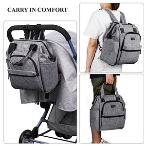 Fashion Mummy Maternity Bag Multi-function Diaper Bag Backpack Nappy Baby Bag with Stroller Straps for Baby Care