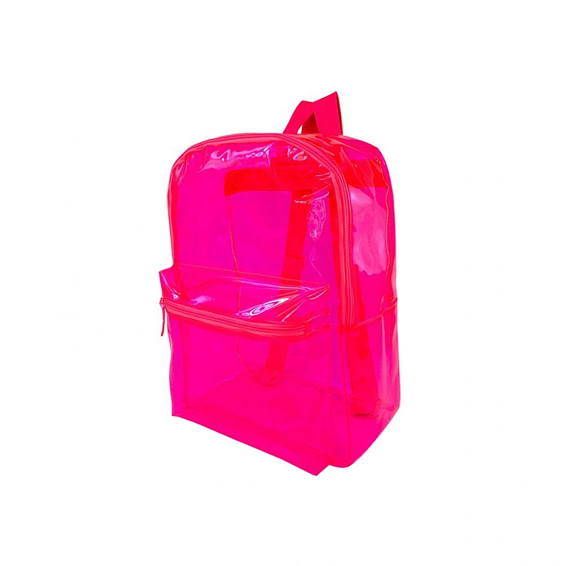 Custom wholesale clear plastic backpack children transparent PVC school bag