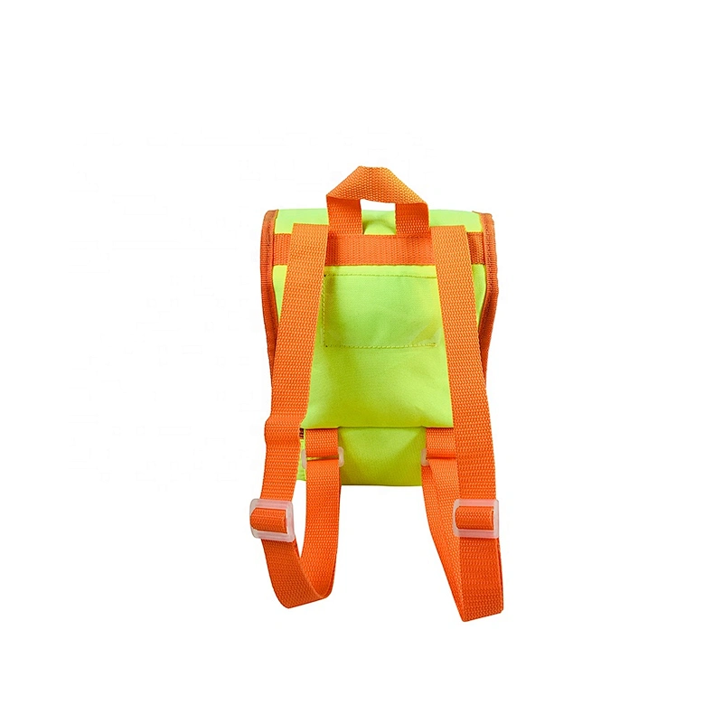 High quality insulated cooler box bags deliver lunch food delivery with custom logo thermal fluorescent green fabric for kids