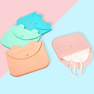 Colorful Mouth Face Masking Silicone Packaging Container Storage Keeper Case Bag Dustproof Holder Organizer Storage Bags