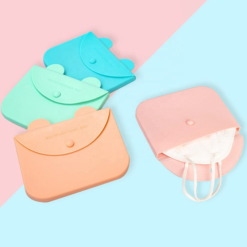Colorful Mouth Face Masking Silicone Packaging Container Storage Keeper Case Bag Dustproof Holder Organizer Storage Bags