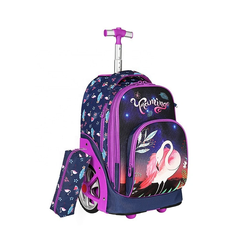 Durable Stars trolley backpack with pencil case for girls boys 2 pcs in One set children school bags sets student child kids set
