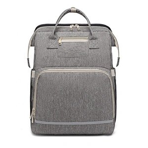 Fashion Waterproof Travel Mom Back Pack Baby Nappy Changing Bag Bed Mummy Backpack Baby Diaper Bag with USB Charging port