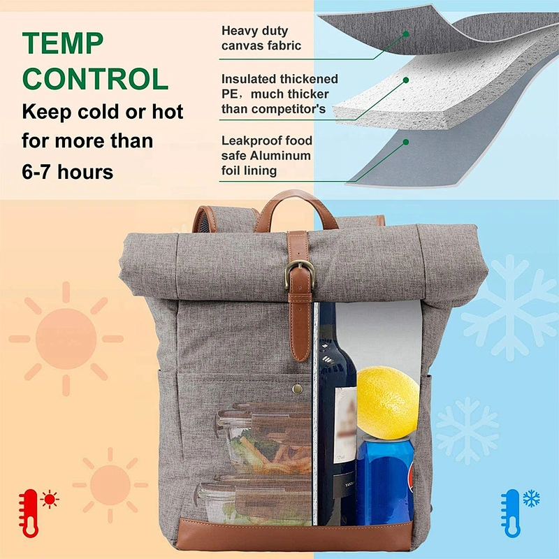 Designer Insulation waterproof Wine Bottle Bags Picnic Backpack cooler bags with Cooler Compartment Classic Insulated Bag