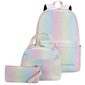 OEM/ODM Custom New design girls latest 3 in1 set school bags backpacks school sports backpack women for teenager girls