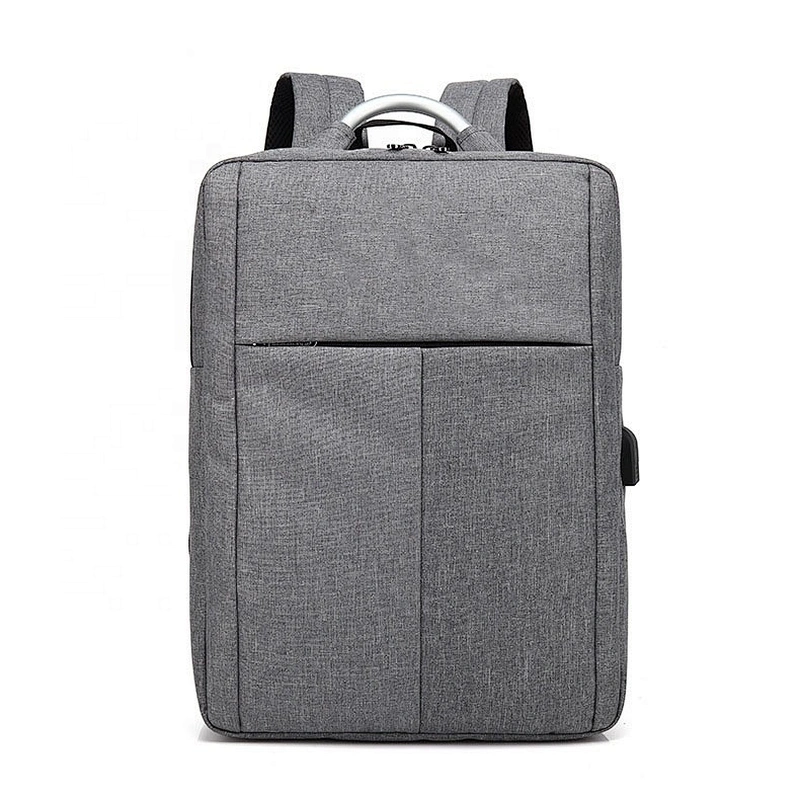 Custom Cheap Black Gray Gift Business Backpack Multi-pocket Men Laptop Backpack With Logo