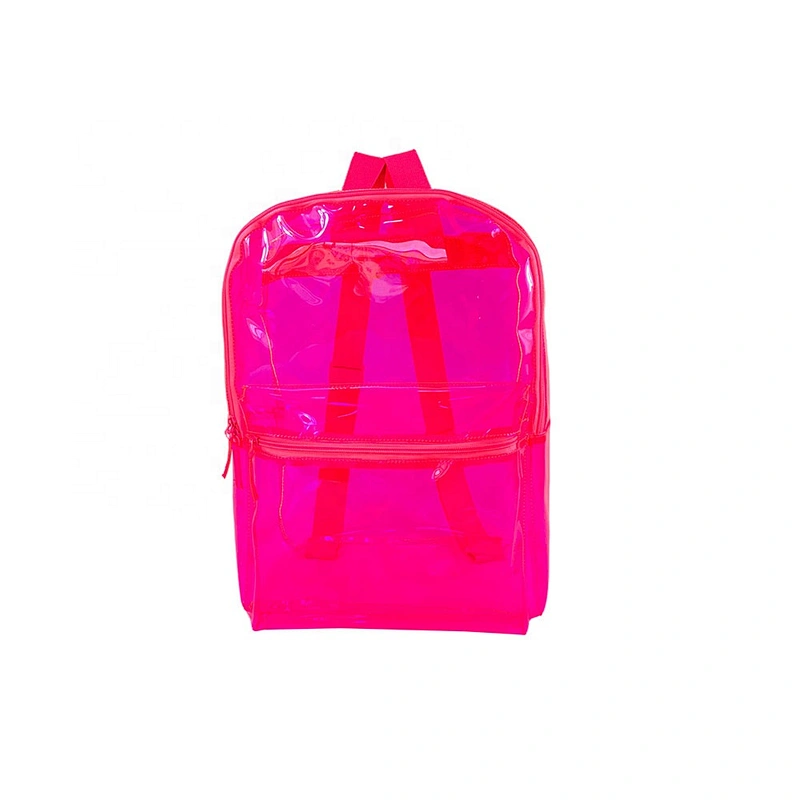 Custom wholesale clear plastic backpack children transparent PVC school bag