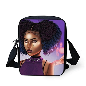 Manufacturers direct wholesale African girls pattern children slant cross bag one-shoulder small backpack