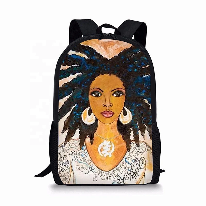 2020 Latest Black African Art Girls Printing Kids or Teenagers Girls Bags Mochilas School Bags Children Backpack