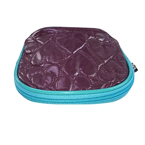 Custom round coin change wallet lady men mini clutch coin  purse for women