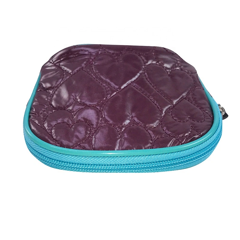 Custom round coin change wallet lady men mini clutch coin  purse for women