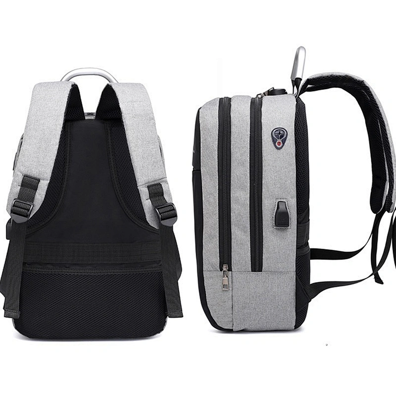 HIgh quality Business travel Nylon waterproof anti-theft laptop backpack bag with USB Charging Port