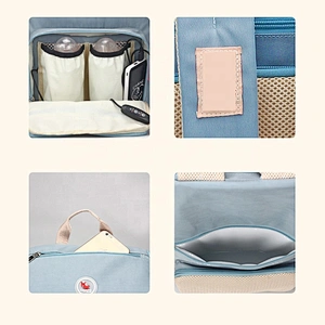 New arrival outdoor USB dry wet depart large storage insulated mummy bag diaper backpack