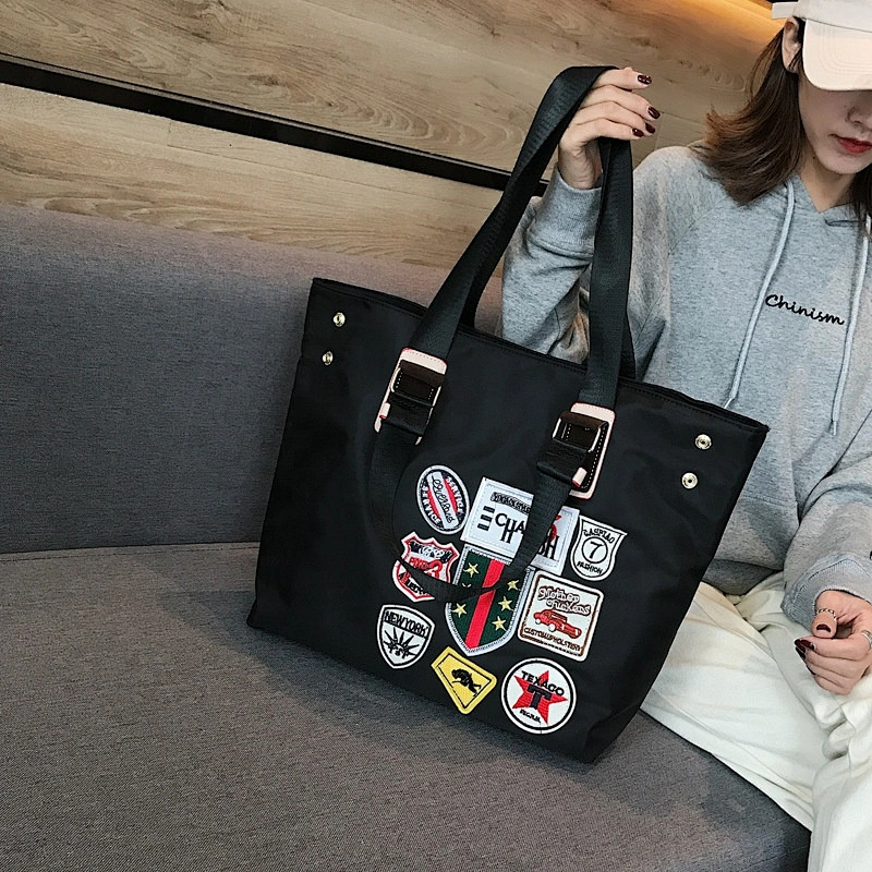 Women Cartoon Sequins Hand Luggage Bag Fitness Yoga Shoulder Bag Nylon Waterproof Travel Bag for women