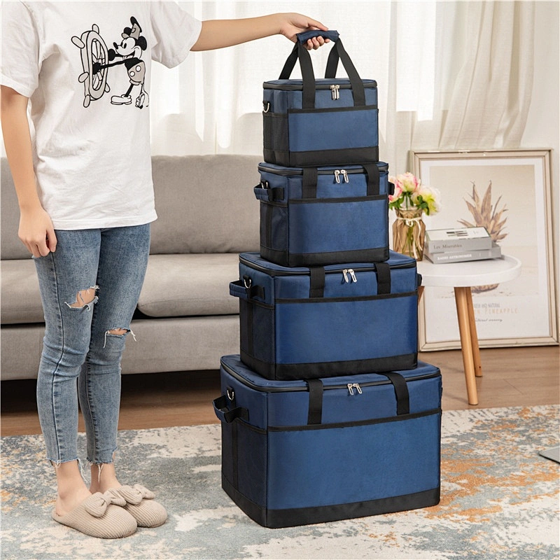 Beach grocery thermal food delivery Foldable Insulated Food Warmer Lunch Insulated Cooler bag Heated Thermal Food Delivery Bag