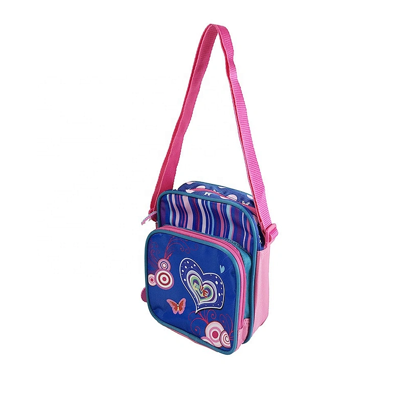 Polyester Custom Girls OEM Customized Logo Cartoon Pattern  messenger travel Shoulder Bag ladies fashion handbags for girls
