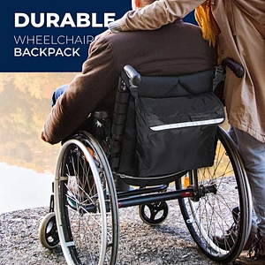 High quality Travel Messenger Backpack Portable Waterproof Nylon Wheelchair Backpack for Handicap and Elderly