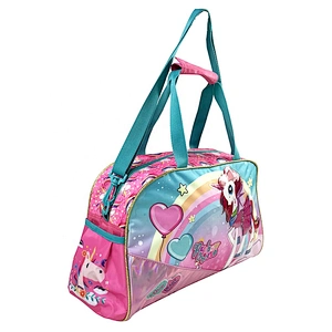 OEM/ODM Lady Girls Children Fashion Golden shiny school Customized Logo Style kids fashion pvc handbags with shiny fabric