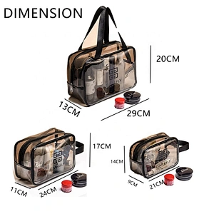 Custom Logo pvc small Waterproof cosmetic kit bags zip Pouch Transparent Beauty Clear Travel Makeup mini Wash Bag